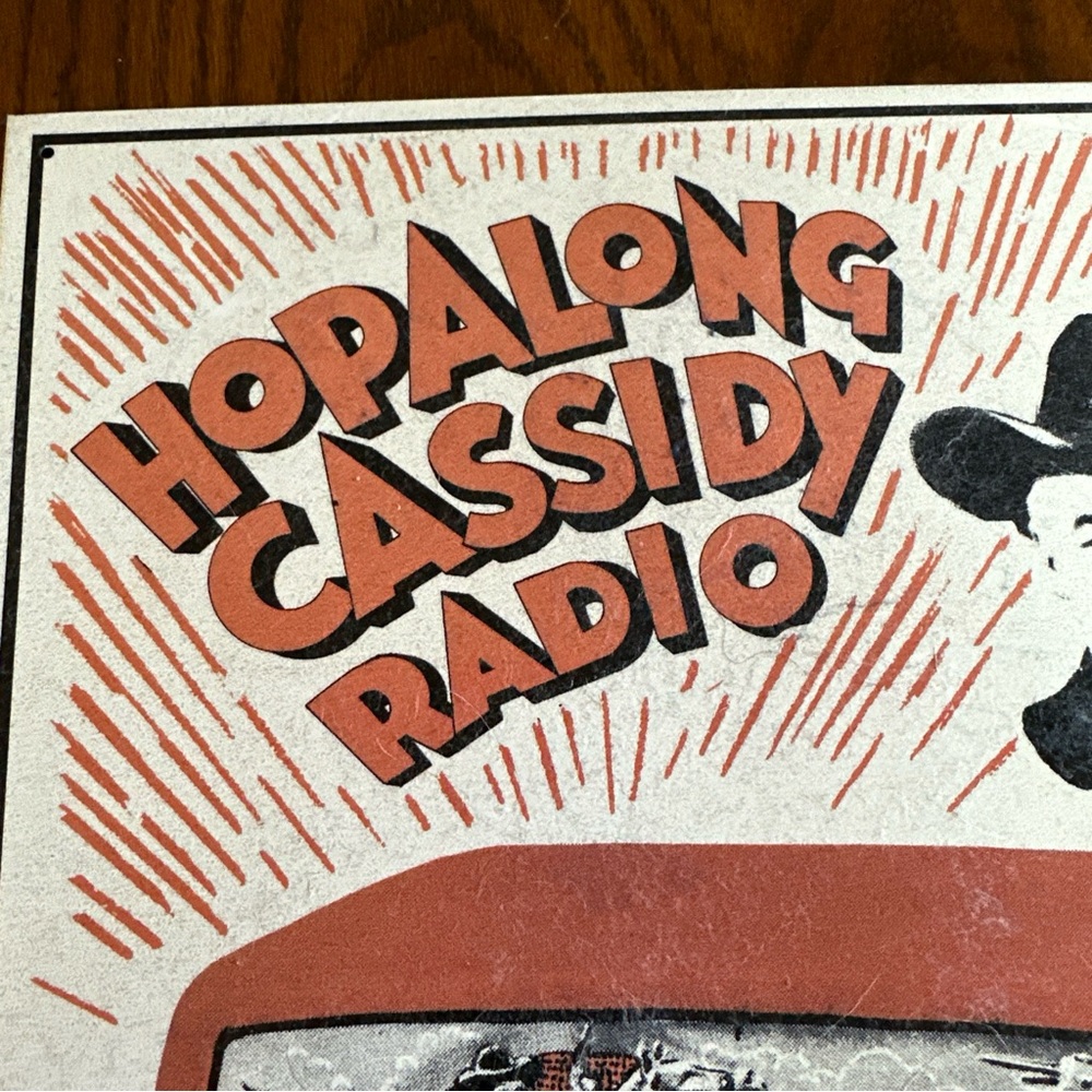 Hopalong Cassidy Radio Metal Tin Sign - Picture 6 of 8